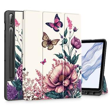 Imagem de Mektron Capa para Samsung Galaxy Tab S9 FE / S9 11 polegadas 2023 X710/X716B/X718U, capa rígida fosca embutida com função de despertar/hibernar automaticamente, suporte multiângulo para Galaxy S9.