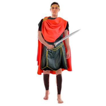 Imagem de Fantasia Soldado Romano Adulto de Luxo Com Capa - Fantasias Carol CM, 