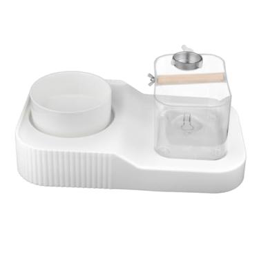 Imagem de IEUDNS Vaso sanitário para pássaros, poleiro decorativo para gaiola com tigela de cerâmica para banho e alimentação de pássaros pequenos e médios,