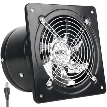 Imagem de Exaustor de 30,5 cm com plugue, ventilador de ventilação de parede de 1558 CFM com motor de cobre puro leve, para lavanderia, banheiros, garagem e shopping center, 110 V (12 polegadas, preto)