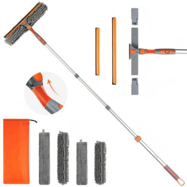 Imagem de Limpador de janelas Eazer Squeegee 2 em 1 giratório 64" com poste