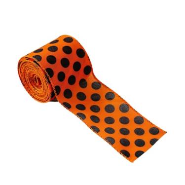 Imagem de Fancyes Fita de Halloween para embrulho de caixa de presente, decoração para festa de Halloween, fita com borda de arame para fazer laços, guirlanda