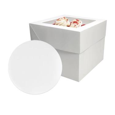 Imagem de Caixas de bolo GylSun 3 conjuntos de 30x30x25cm com tábuas de papelão 