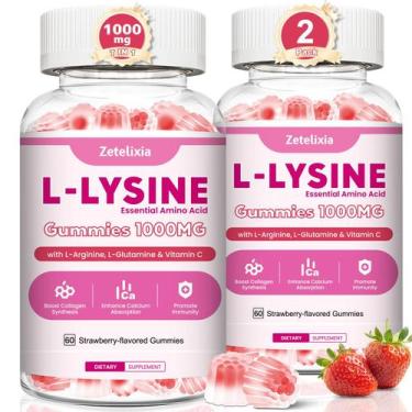 Imagem de Suplemento Zetelixia L-Lisina Gummies 1000 mg com L-Arginina 120Ct