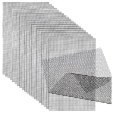 Imagem de 20 peças para vasos de flores, almofada de malha, telas de drenagem, tapete de envasamento de plantas suculentas, bonsai, malhas de bonsai, barreira de substrato, tela de plantas, tela de malha, vasos