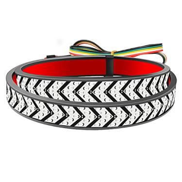 Imagem de TOTMOX Luz de LED para barra traseira de caminhão, estilo flecha, 12 V, luz de aviso de direção noturna, luz de seta, luz de freio reversa, 500 lm, 1,0 m/40,0 pol