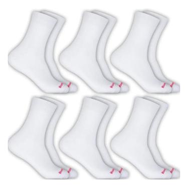 Imagem de 3X Kit 6 Pares Meias Hoahi Cano Médio Alto Atoalhada Academi