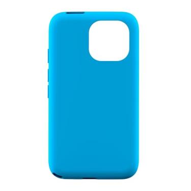 Imagem de MOMILLA Capa de silicone para smartphone infantil com câmera dupla, à prova de choque e durável, presente de aniversário, capa protetora macia para celular infantil - azul