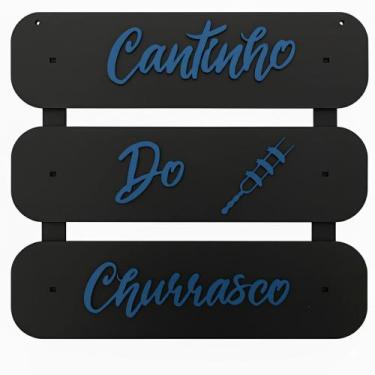 Imagem de Placa Decorativa Parede Cantinho Do Churrasco Área Gourmet Lazer - Imp
