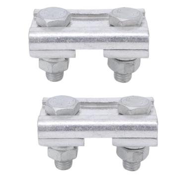 Imagem de Fafeicy Braçadeira de Ranhura Paralela Grampo Paralelo Braçadeira de Alumínio de Alumínio Com Parafusos Duplos para 35 a 50mm² Fios de Alta Condutividade Aplicações Elétricas Pesadas