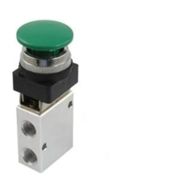 Imagem de Interruptor pneumático 1/10.2 cm PT Botão Cogumelo Verde 3 Válvula Mecânica Pneumática 2 Vias JM 322PB WWECCQIJ