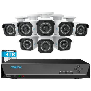 Imagem de Sistema de Câmeras de Segurança 16 Canais 4K, 8MP PoE IP, 8 PCS, REOLINK RLK16 800B8, Branco