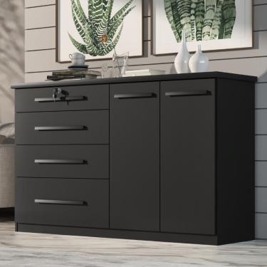 Imagem de Comoda Mariah 4 Gavetas  2 Portas Com Chave