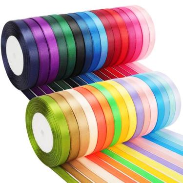 Imagem de Fita NESCCI Satin 10 mm x 23 m 32 cores para embrulho de presente