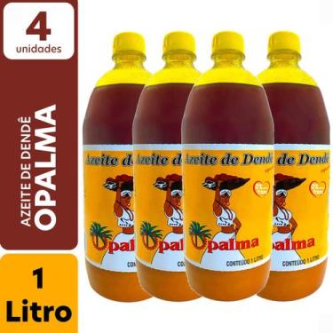 Imagem de 4 Azeite De Dendê Opalma 1l Especial Culinária Baiana