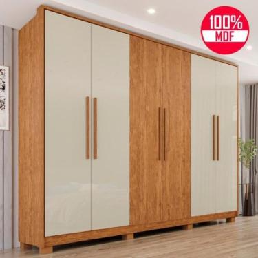 Imagem de Guarda-roupa Casal 100% Mdf 6 Portas E 6 Gavetas Premium - Tudo De Móv