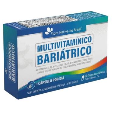 Imagem de Multivitaminico bariatrico 500mg 30 caps flora nativa - FLORA NATIVA D