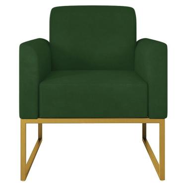 Imagem de Poltrona Suede Verde/Dourado