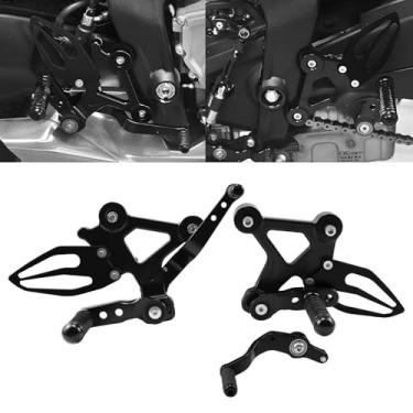 Imagem de XIDAODIT Para CFMOTO 675SS 675SR 675SR-R 675NK 2024 2025 Apoio de pé Protetor de calcanhar ajustável antiderrapante placas de pé de motocicleta (preto)