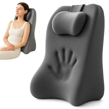 Imagem de Almofada de sofá para sofá – Almofada de suporte de espuma viscoelástica para sentar confortavelmente, relaxar, ler, ioga e conforto diário (cinza escuro)