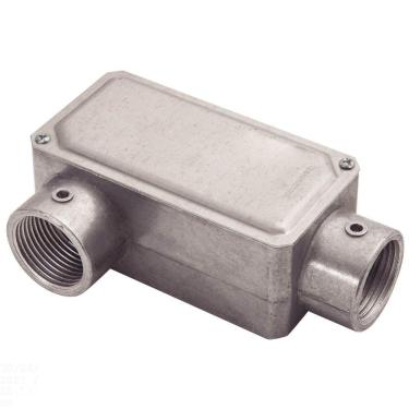 Imagem de Condulete Fixo 1" Tipo "lr" - Com Tampa / Rosca Bsp / Sem Pintura Tramontina