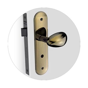 Imagem de Fechadura Porta Bora Golf Reta Externa Antique Soprano