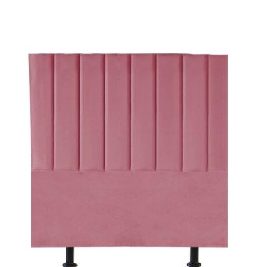 Imagem de Cabeceira Estofada Carla 90cm Solteiro Para Cama Colchão Box Quarto Suede Rosa Bebê - Aurora Line