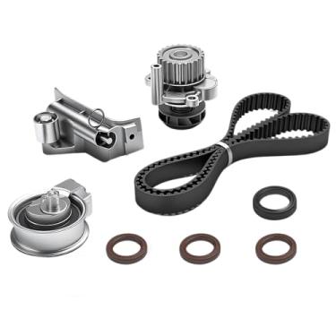 Imagem de JAVOUKA Kit de correia dentada do motor com bomba de água, para Audi A4/A4 Quattro TT/TT Quattro, para Volkswagen Beetle Golf Jetta Passat, 2000-2006 1.8L L4 DOHC, OE#TCKWP306M, TBK306, KP25491XS