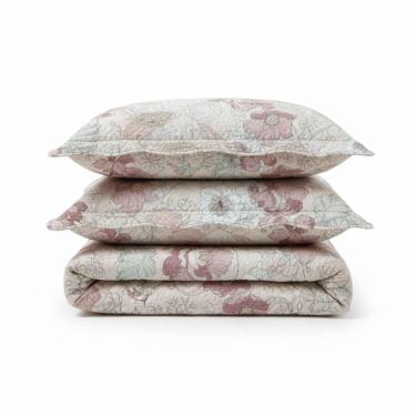 Imagem de Kit Cobre Leito Colcha Magnus Solteiro 2 Peças Dupla Face Estampado Floral - Vintage - 100% Poliéster