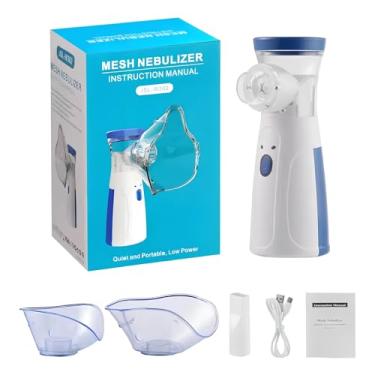 Imagem de Inalador Portátil Nebulizador Ultrassônico, para Adulto e Infantil, com Tecnologia MESH, Alimentação USB e Pilhas, Capacidade 15ml, Inclui Máscaras e Bocal