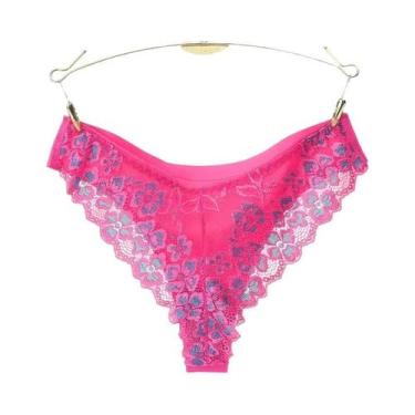 Imagem de Calcinha Sexy De Renda De Cintura Baixa Para Mulheres, Lingerie Transp