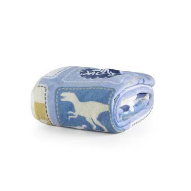 Imagem de Cobertor Manta Microfibra Solteiro 01 Peça (Toque Aveludado) (Jurassic Azul)