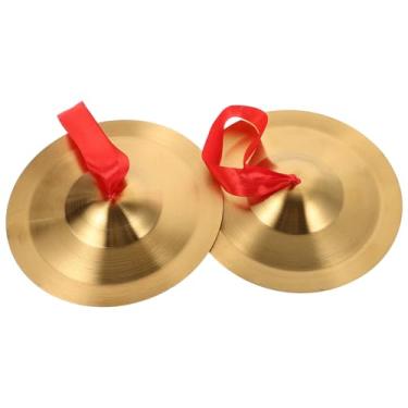 Imagem de STOBOK 1 par de pratos de dedo de liga metálica, mini instrumentos de percussão de dança do ventre para crianças e adultos