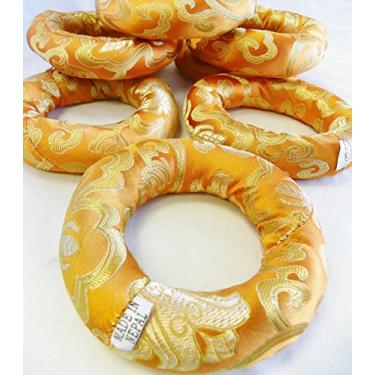 Imagem de Almofada de anel de brocado de seda F694 para tigela de canto tibetana feita à mão no Nepal