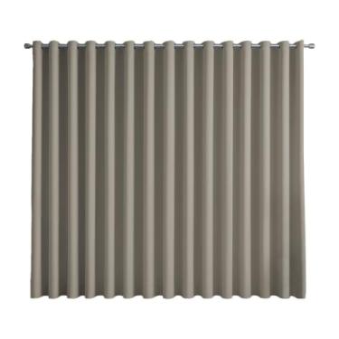 Imagem de Cortina Basic Blackout Tecido Corta Luz 3,00x2,50m para Varão Simples 2m Cinza