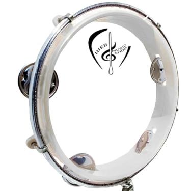 Imagem de Pandeiro Infantil Junior 8 Polegadas Pele Cristal Web Music Shop (BRANCO)