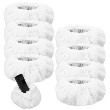 Imagem de KeeTidy Almofadas de esfregão a vapor para limpador a vapor portátil compatíveis com panos de microfibra reutilizáveis Bissell Steam Shot Comforday Wagner Spraytech PurSteam universal, pacote com 8