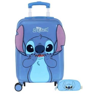 Imagem de Kit Escolar Lilo Stitch Mala Viagem + Estojo Triplo Original - Luxcel