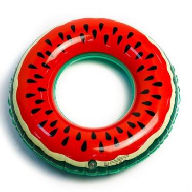 Imagem de Boia Inflável Melancia 80 cm – Design Divertido, PVC Reforçado, Fácil de Inflar, Compacta para Viagem – Ideal para Piscina, Praia e Verão