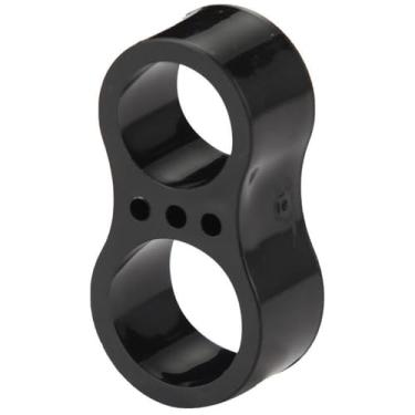 Imagem de Suporte de porta operado por pé de liga de zinco, rolha ajustável, resistente, mãos livres, montagem no chão, preto, 2 peças