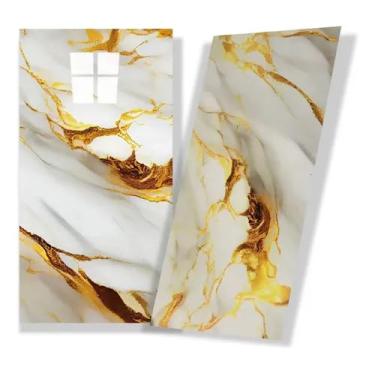 Imagem de Kit 10 Placas Adesivas 3d Mármore Relevo Lavável 30x60cm