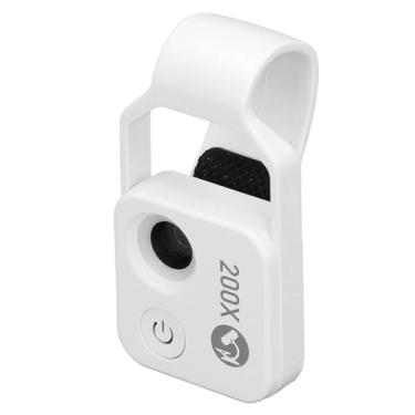 Imagem de Generic Microscópio para Smartphone, 5V 1a 1a Microscópio de Telefone Fácil de Usar Com Clipe de Luz LED Universal para Diagnóstico de Saúde (Branco)