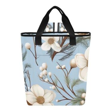 Imagem de Mochila de algodão com isolamento azul, 36 latas, sacos térmicos, isolados para viagens, 35 x 15 x 40 cm