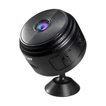 Imagem de ANJ.GG Câmera de Segurança Interna/Externa, Estilo Domo, 1080p HD, Sensor de Presença, Monitoramento Residencial, H22-preto, Wi-Fi/Com fio, Visão Noturna, AC/DC, Wi-Fi