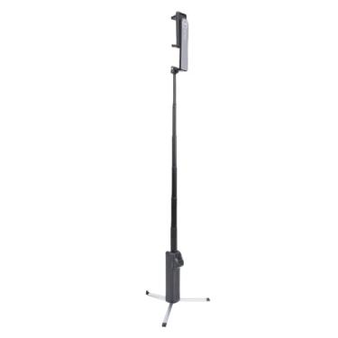 Imagem de Qinlorgo Suporte de tripé para Telefone, Selfie Stick Rotação de Eixo Duplo de 360 Graus Liga de Alumínio 12-68 Cm Extensível Tripé para Telefones Celularescom Alcance (Preto)