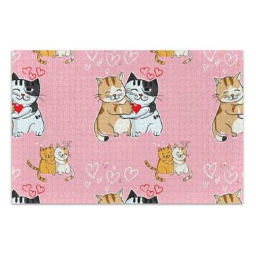 Imagem de Quebra-cabeça adulto 500 peças amigos família presentes de jogo fofo gato corações rosa difícil quebra-cabeça arte decoração pintura, 51 x 35 centímetros