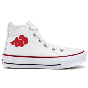 Imagem de Tênis Star Infantil Adulto Naruto Anime Japones Nuvem, Branco, 32