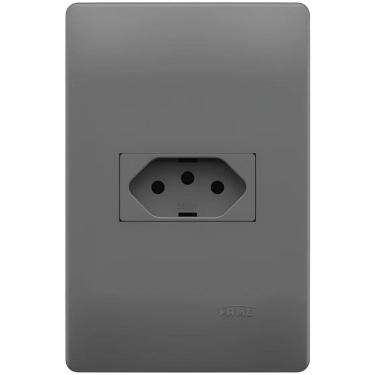 Imagem de Conjunto Tomada 2P + T 20A 250 Volts 4x2cm Habitat Onix - 06245854 - FAME