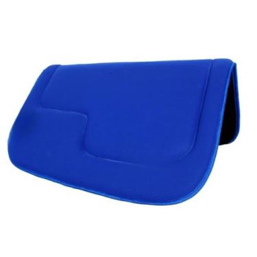 Imagem de Manta para Cavalo Sela Vaquejada Profissional - Proteção Lombar Exclusiva, Modelo Novo Premium (AZUL COM PRETO FIT AZUL)