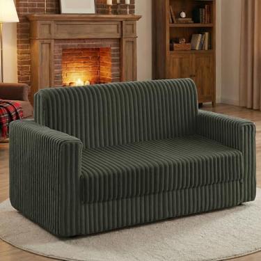 Imagem de HABUTWAY Sofá-cama dobrável, cadeira conversível 2 em 1 com apoio de braço, cama de cadeira dobrável portátil, sofá confortável, sofá preguiçoso multifuncional para sala de estar, quarto, dormitório